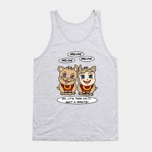 Funny cartoon cat cosplay Tank Top